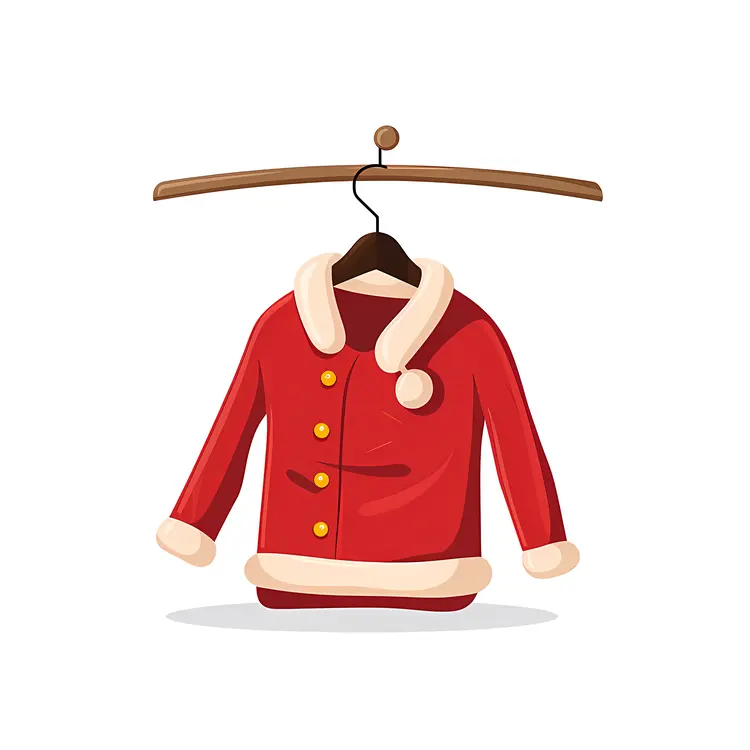 Santa Jacket with Fur Trim and Buttons