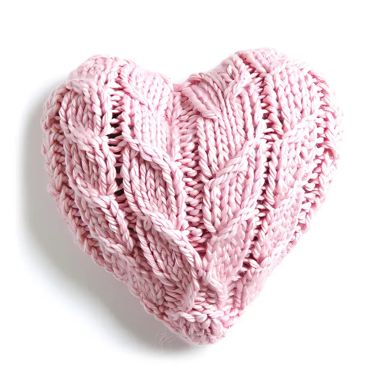 Pink Knitted Heart