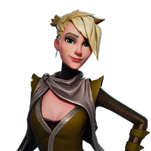 Animated Character with Blonde Hair in Brown Outfit