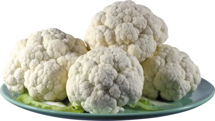 Plate of Fresh White Cauliflower