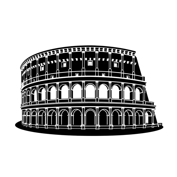 Detailed Colosseum Illustration