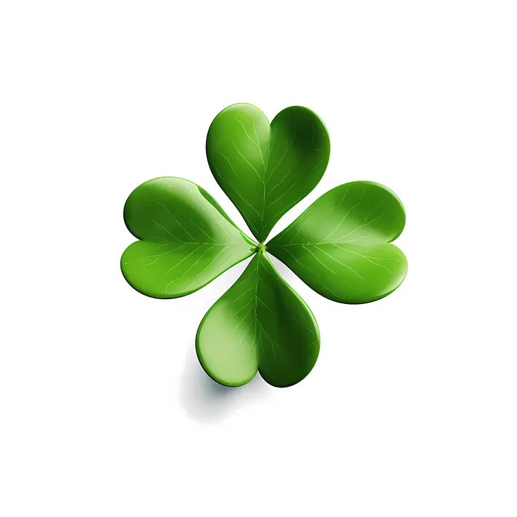 Realistic Four-leaf Clover for St. Patrick's Day
