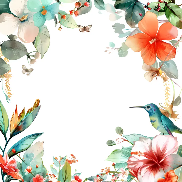 Floral Themed Decorative Frame