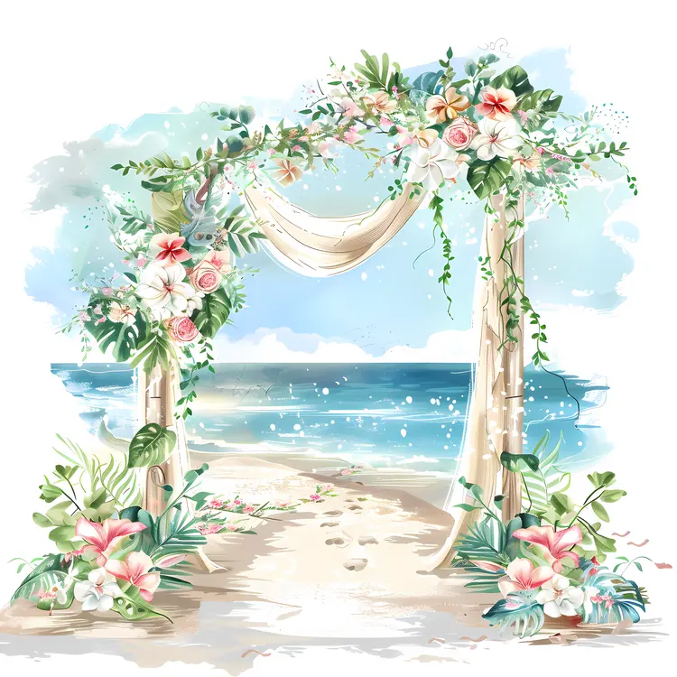 Beautiful Beach Wedding Arch