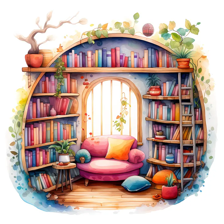 Vintage Cozy Bookshelf Chair