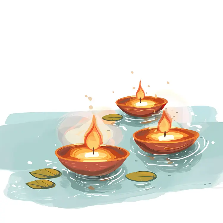 Floating Candles on Water
