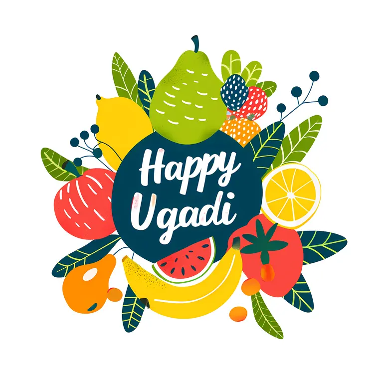 Happy Ugadi with Fresh Fruits