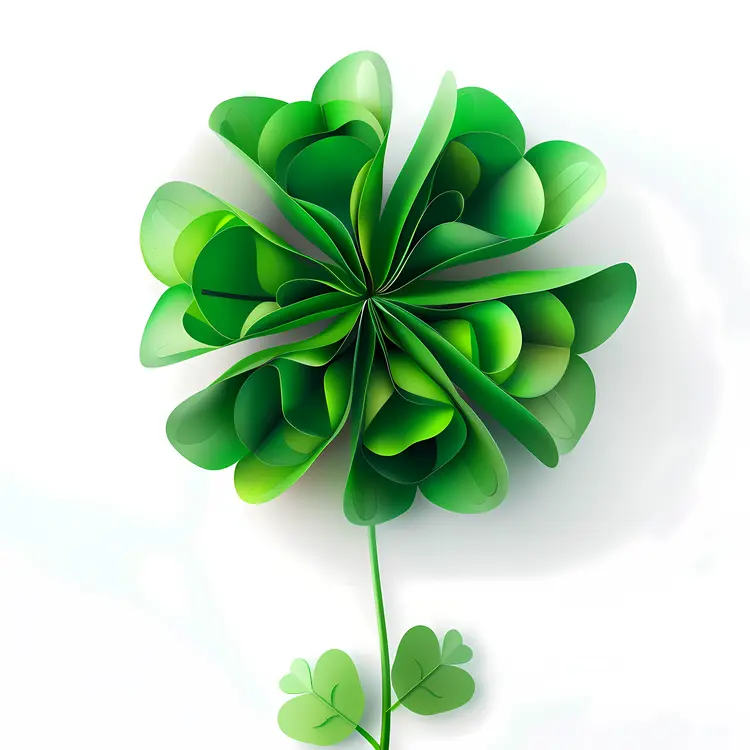 Green Clover Leaf