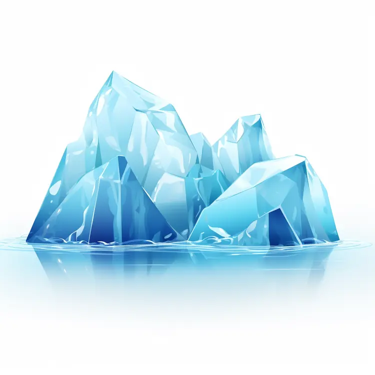 Blue Iceberg in the Ocean