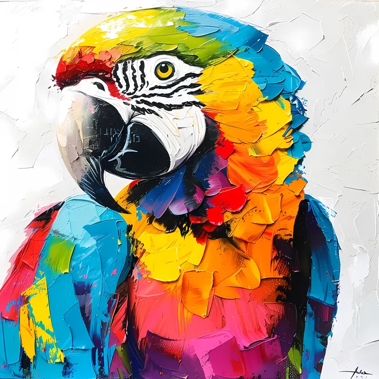 Colorful Parrot with Vibrant Feathers