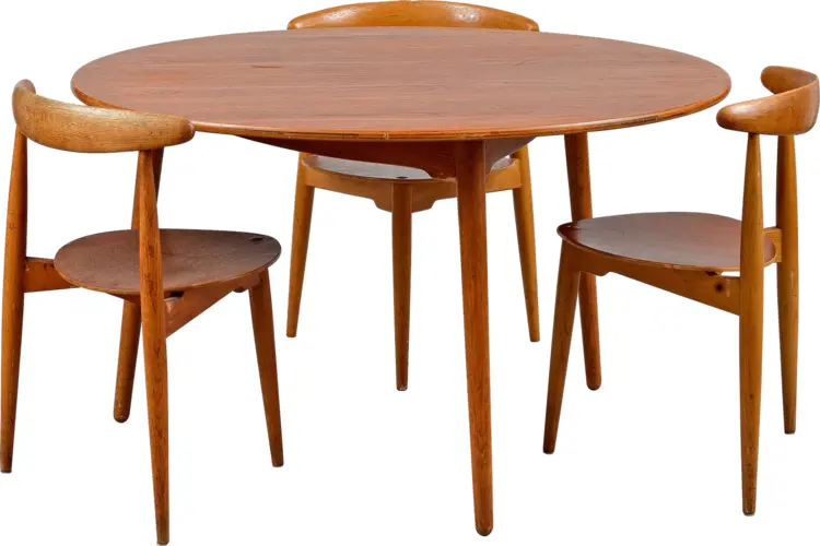 Modern Round Wooden Dining Table Set