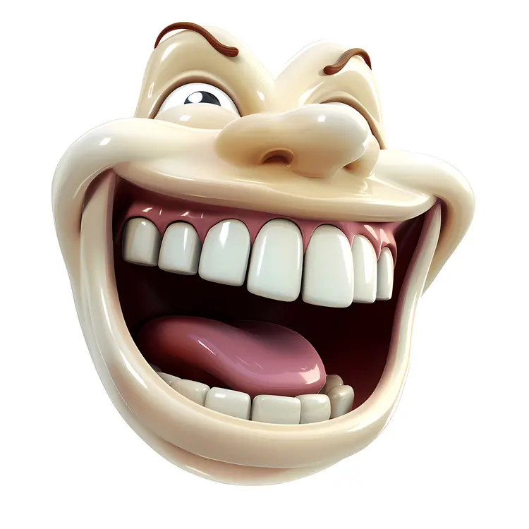 Laughing Cartoon Face