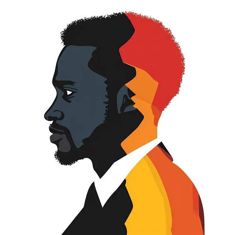 Colorful Portrait of a Man in a Suit