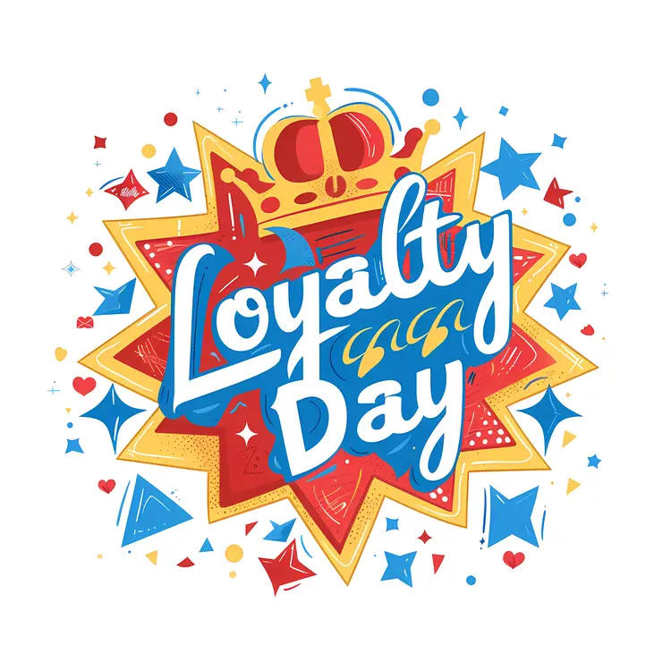 Loyalty Day Celebration with Banners and Stars