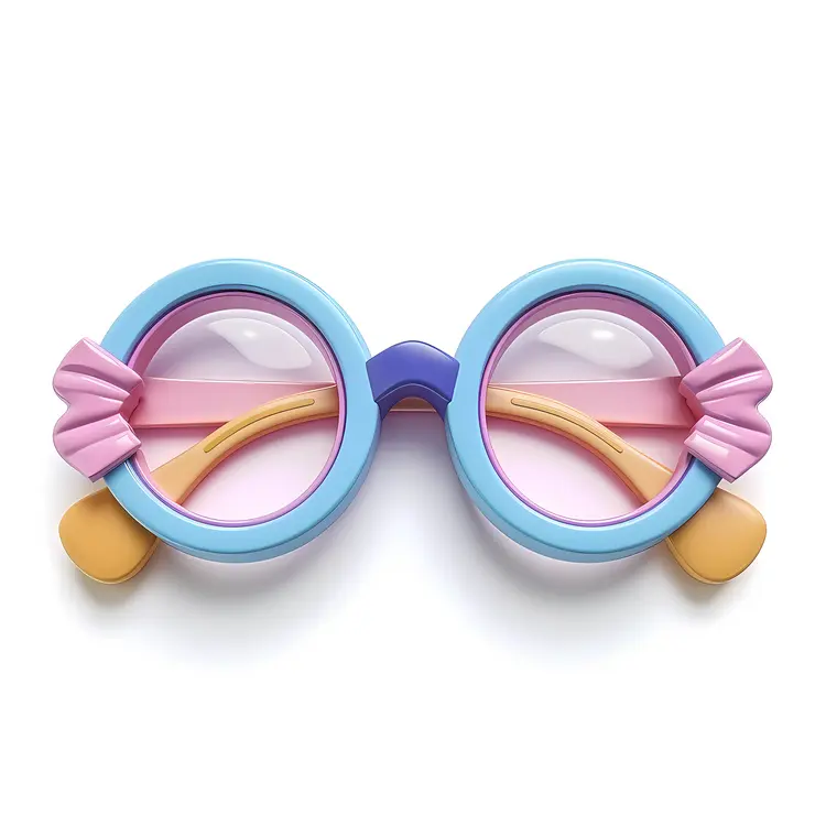 Bowtie Round Glasses with Cute Design