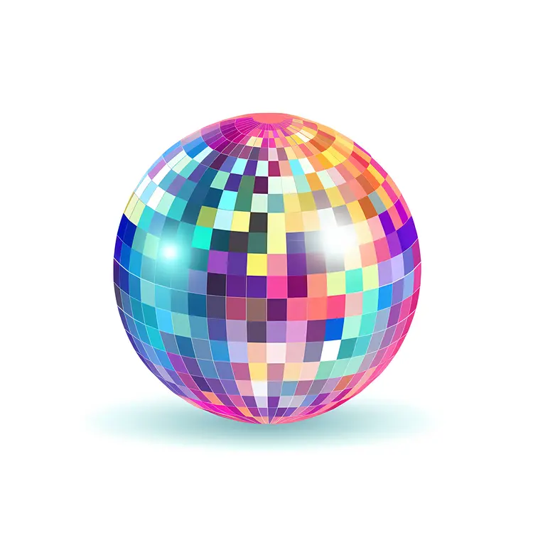 Colorful Reflective Disco Ball for Party Celebrations