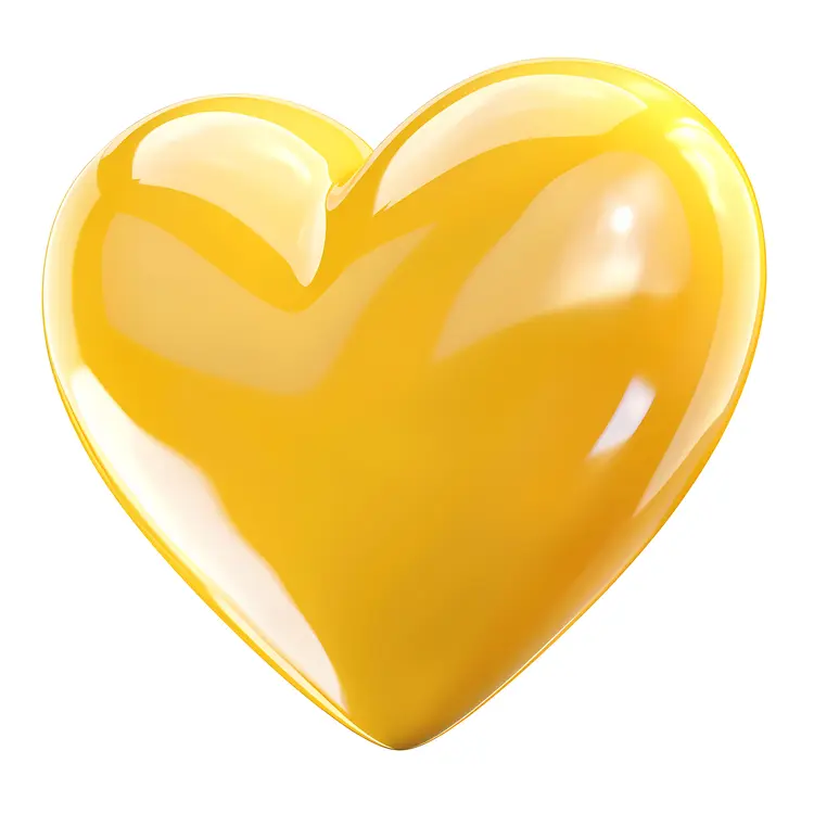 Plain Yellow Heart Emoji