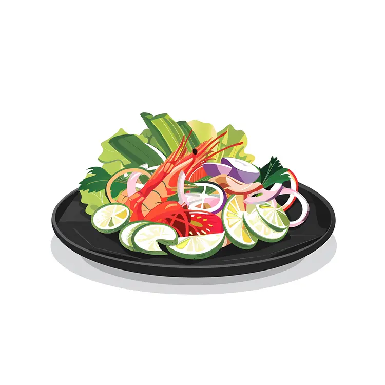 Fresh Vegetable Salad on Plate