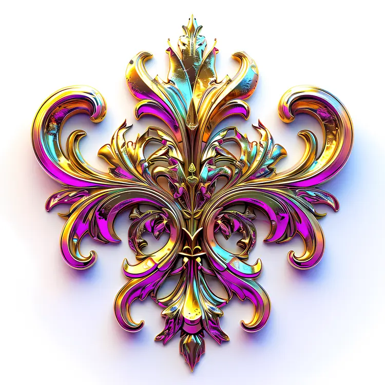 Golden Ornate Fleur-de-lis
