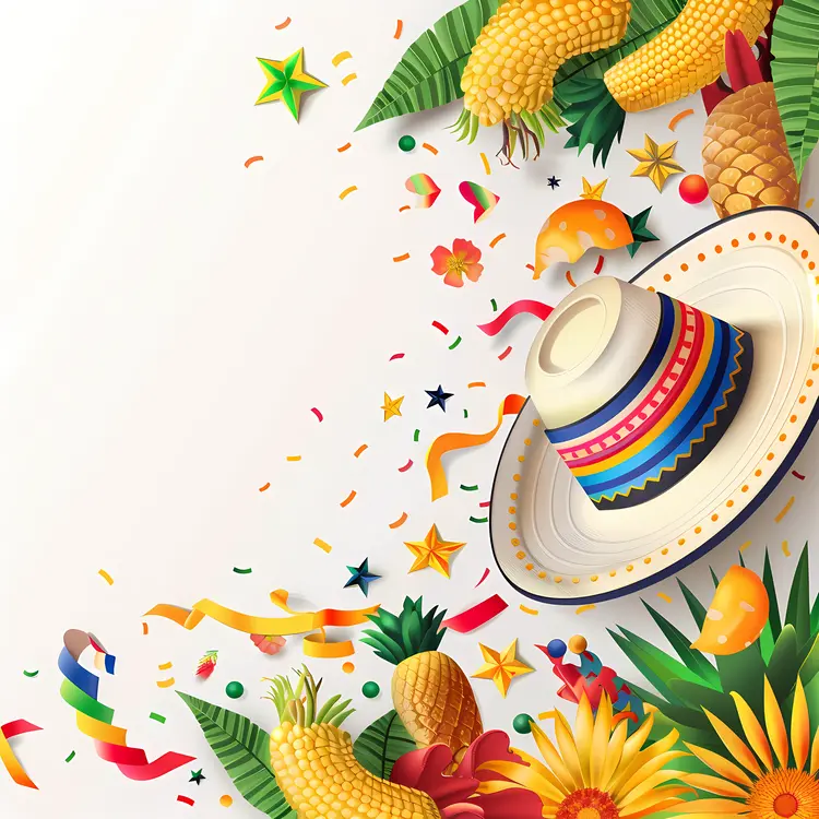 Sombrero with Festive Decorations