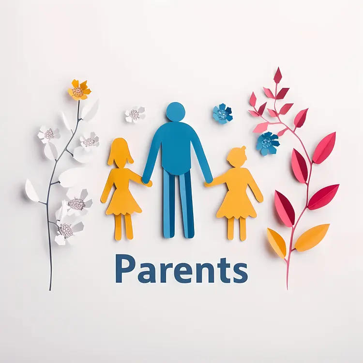 Parents with Children and Flowers