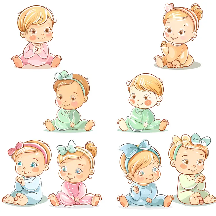 Group of Cute Babies