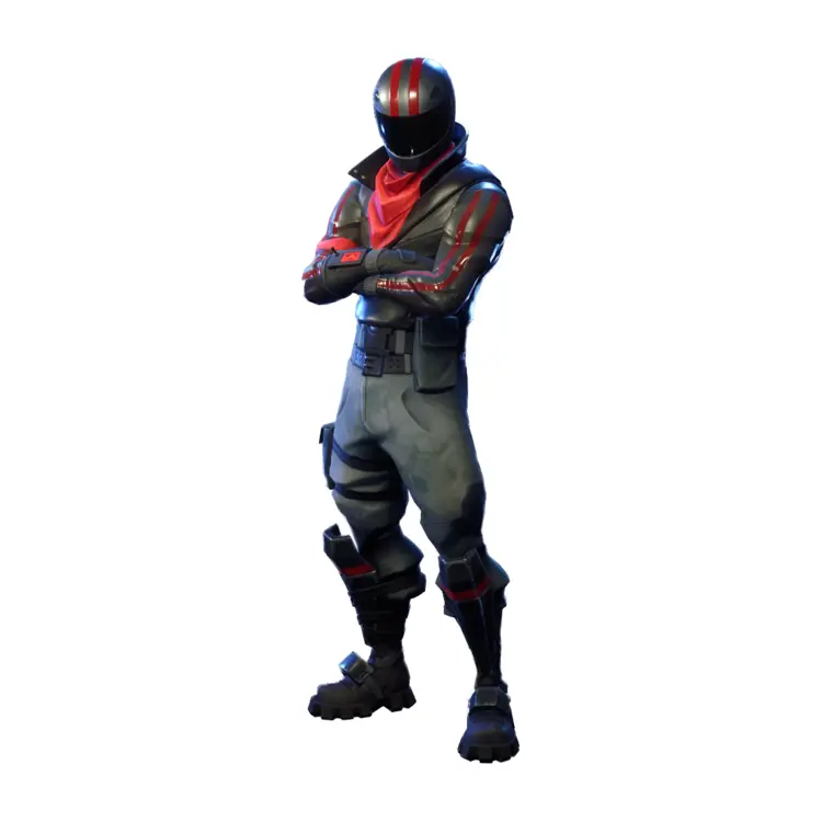 Black and Red Character for Fortnite