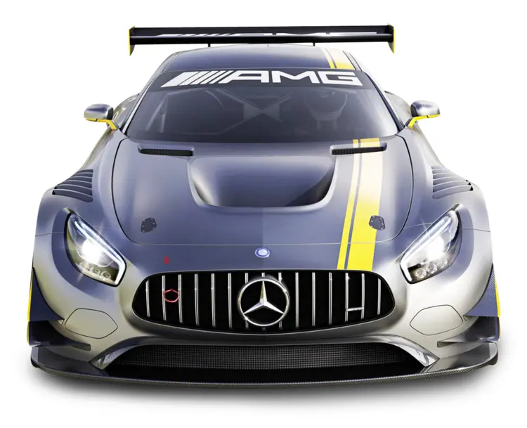 Front View of a Mercedes AMG Race Car