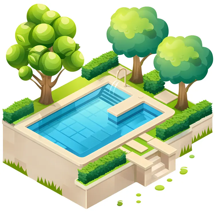 Swimming Pool with Greenery