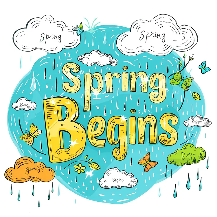 Spring Begins with Clouds and Butterflies