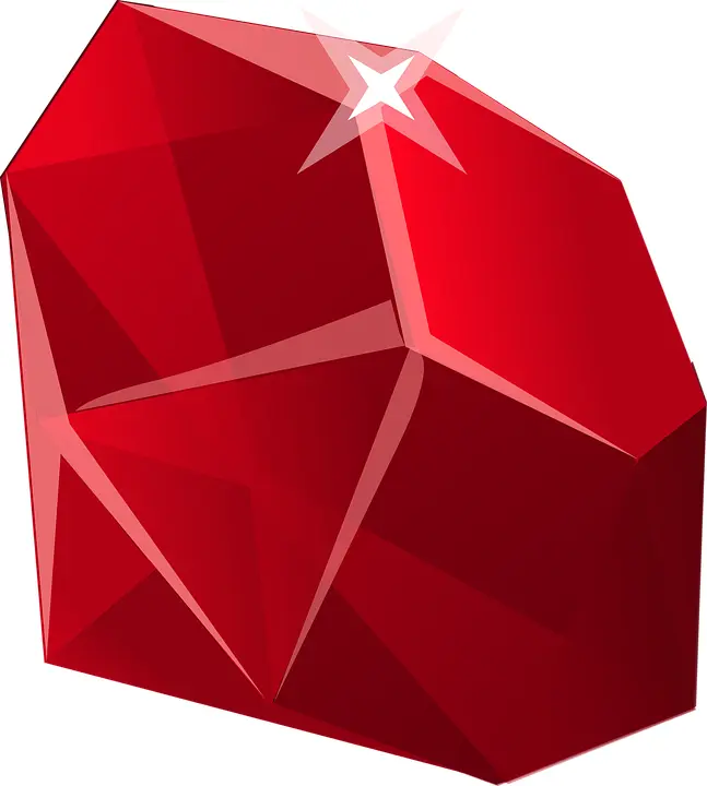 Shiny Red Faceted Gem