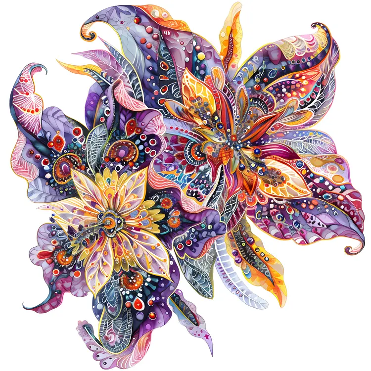 Vibrant Abstract Floral Art