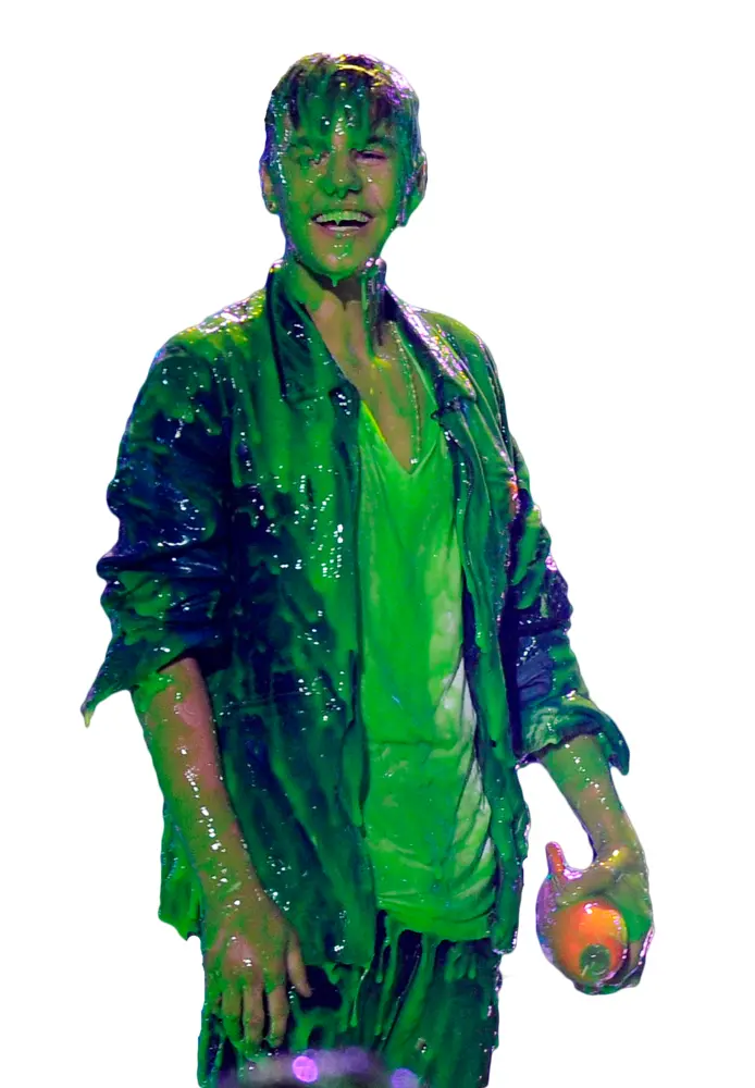 Person Covered in Green Slime