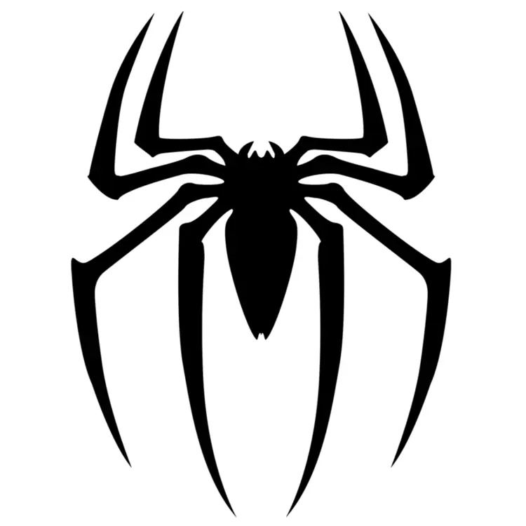 Black Spider Silhouette Symbol