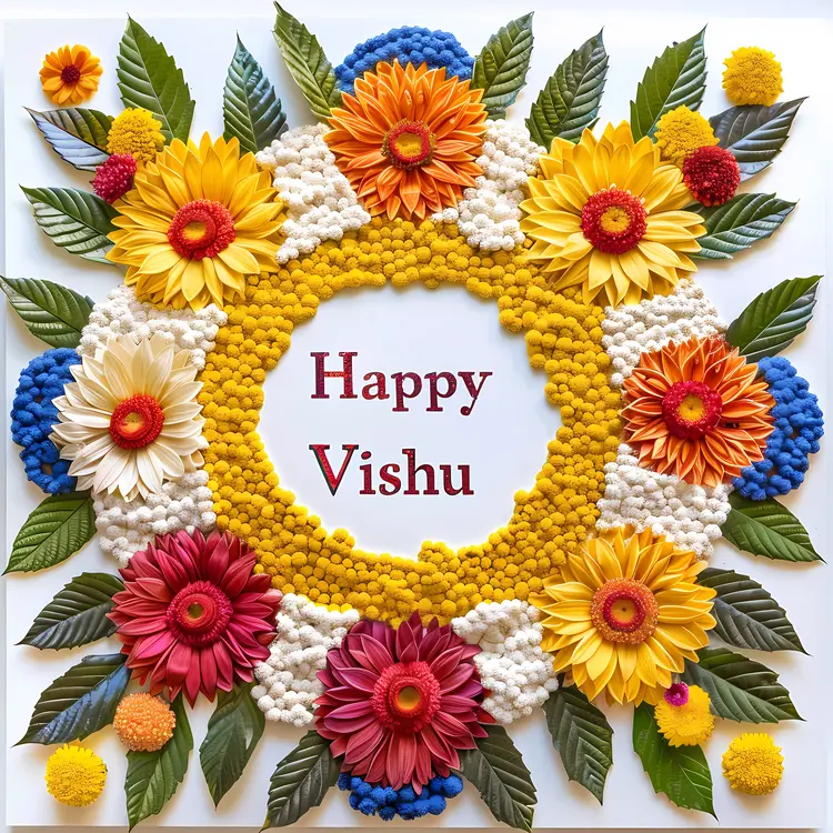 Happy Vishu Floral Design