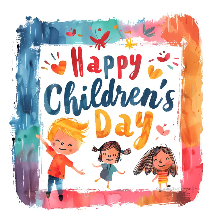 Happy Children's Day Colorful Illustration