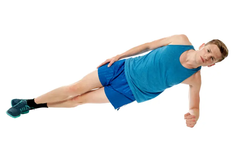 Man Performing Side Plank Exercise