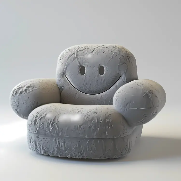 Gray Smiling Chair