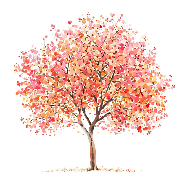 Pink Leaf Tree with Branches