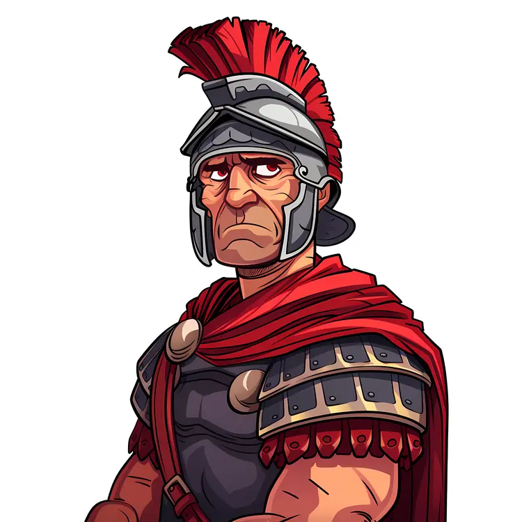 Roman Soldier in Red Cape