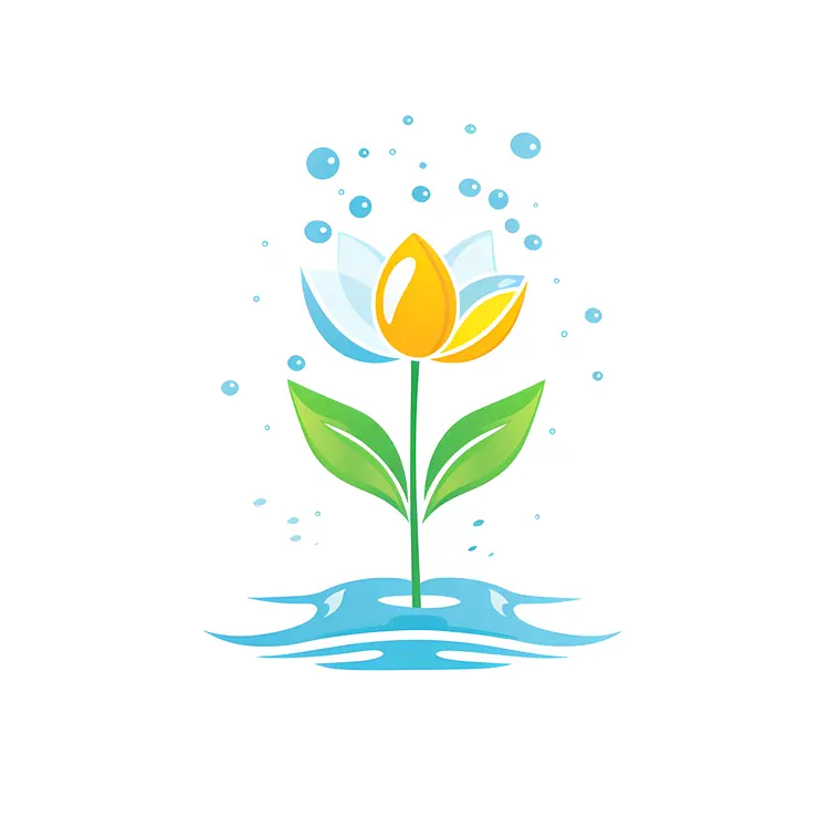 Flower Blooming in Water