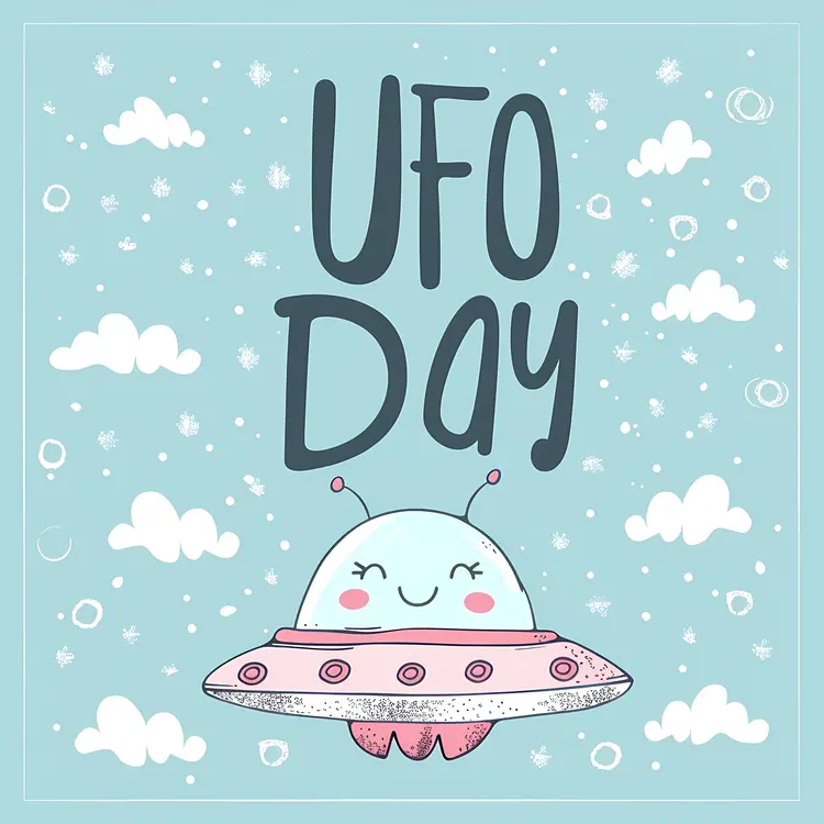 Cute UFO Day Celebration