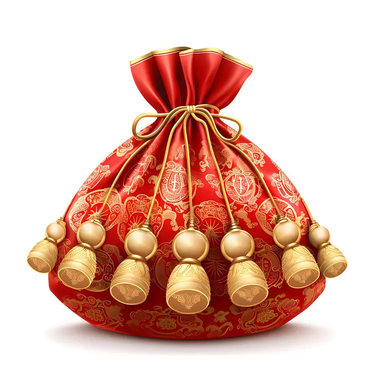 Red Bag with Golden Bells
