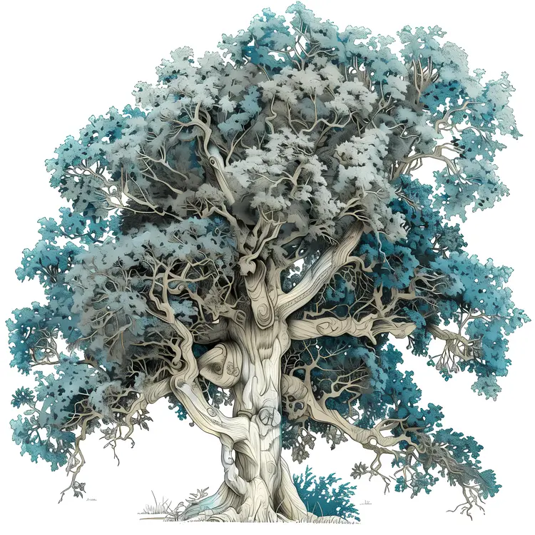 Ancient Tree with Twisted Branches