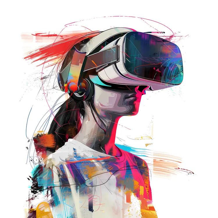 Abstract Art of VR Headset