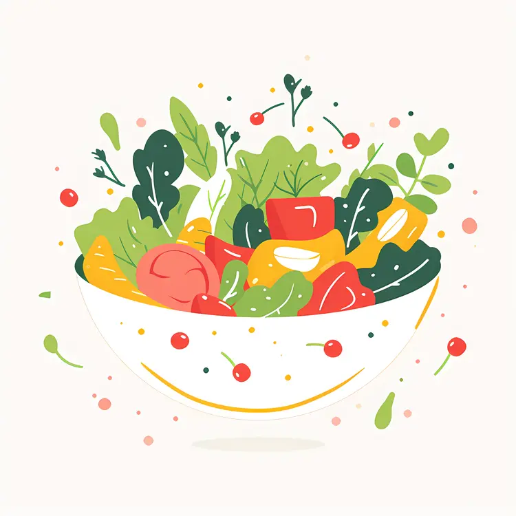 Fresh Salad Illustration