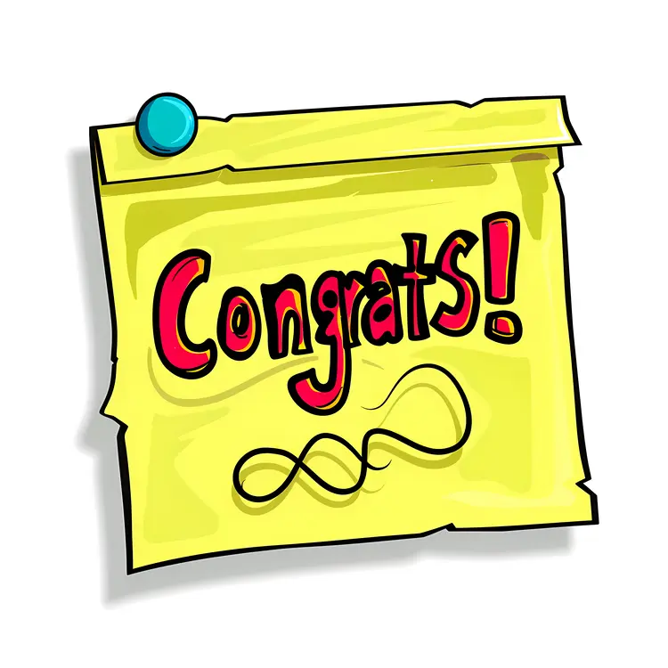 Congrats Note with Pin