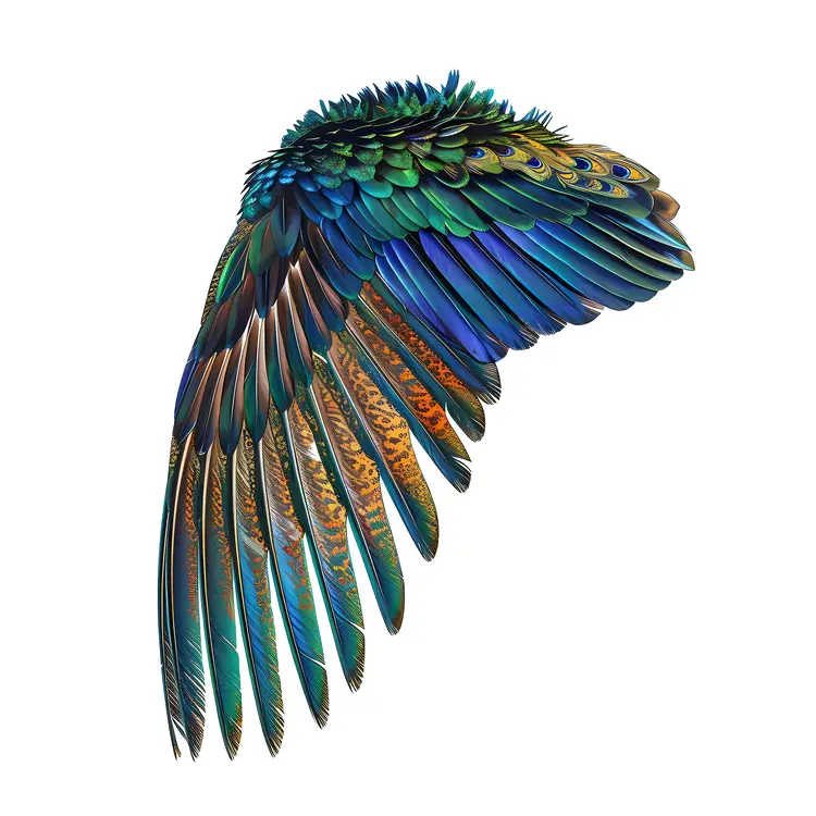 Vibrant Bird Wing Illustration
