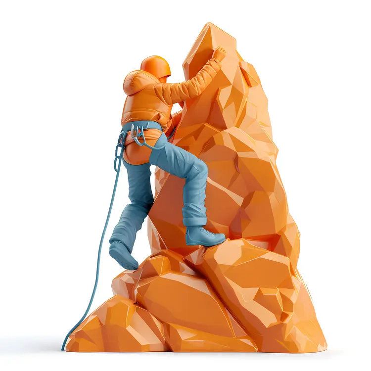 Rock Climber with Rope