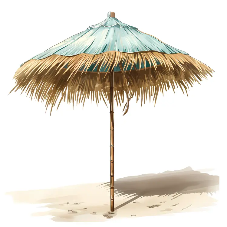 Straw Beach Umbrella for Tropical Shade